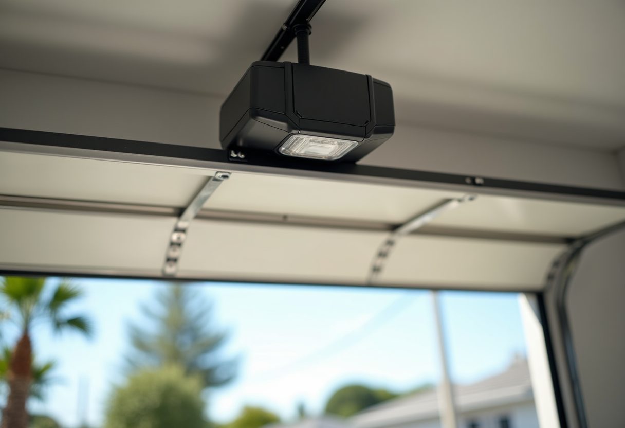 New garage door opener and rail installed — Labrador